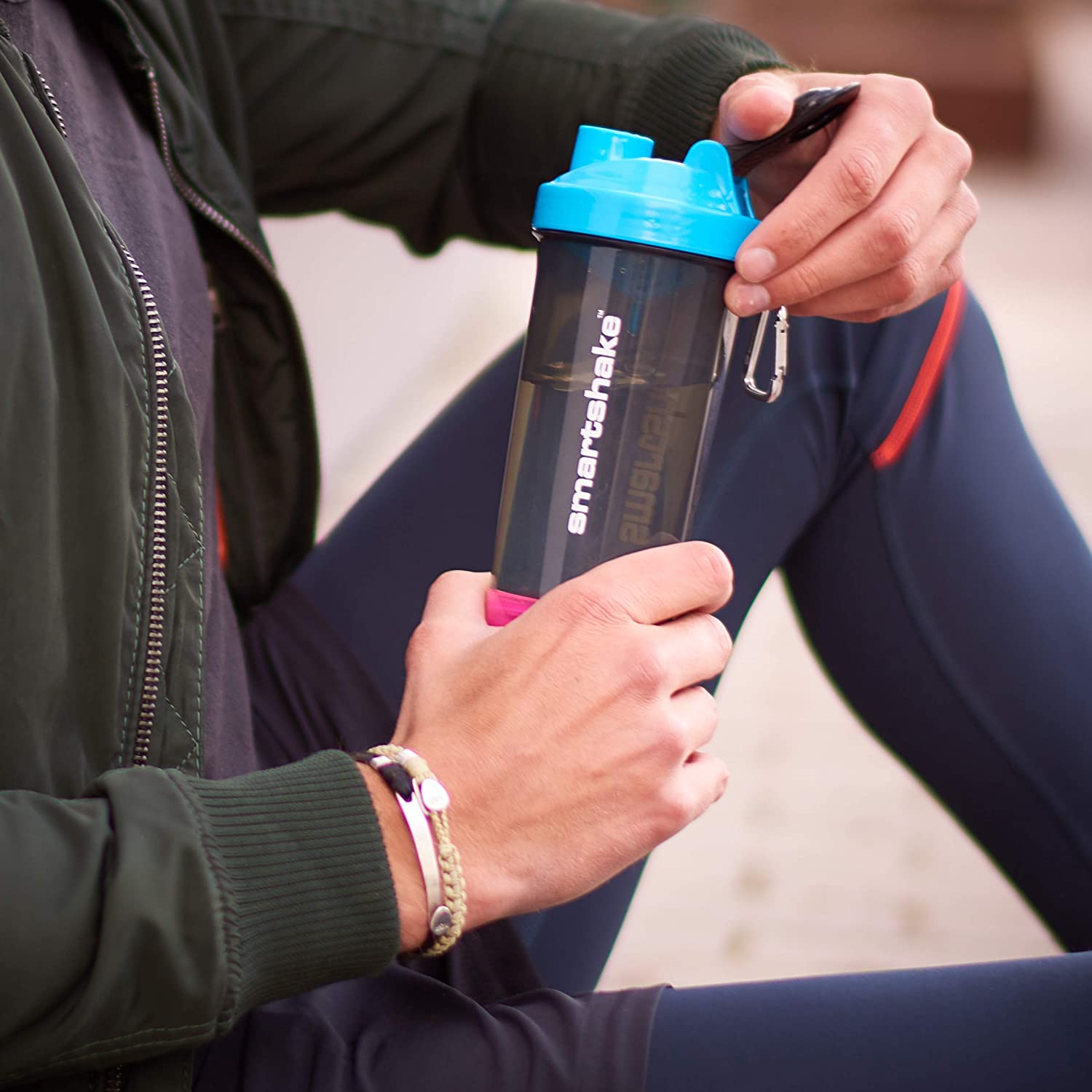 Smartshake Slim Protein Shaker Bottle 500 ml, Cotton Pink - Image 4