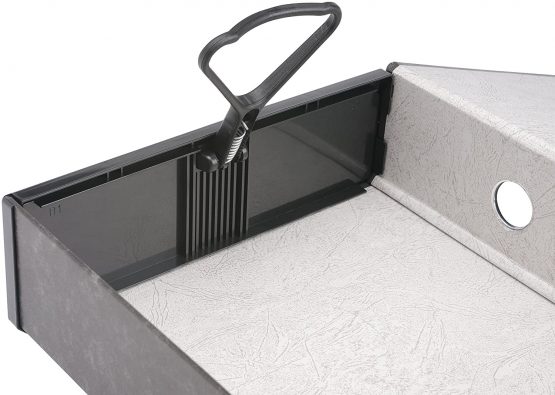 5 Star Office Box File Lock Spring with Ring Pull and Catch 75mm Spine Foolscap Cloud Effect, Grey - Image 2