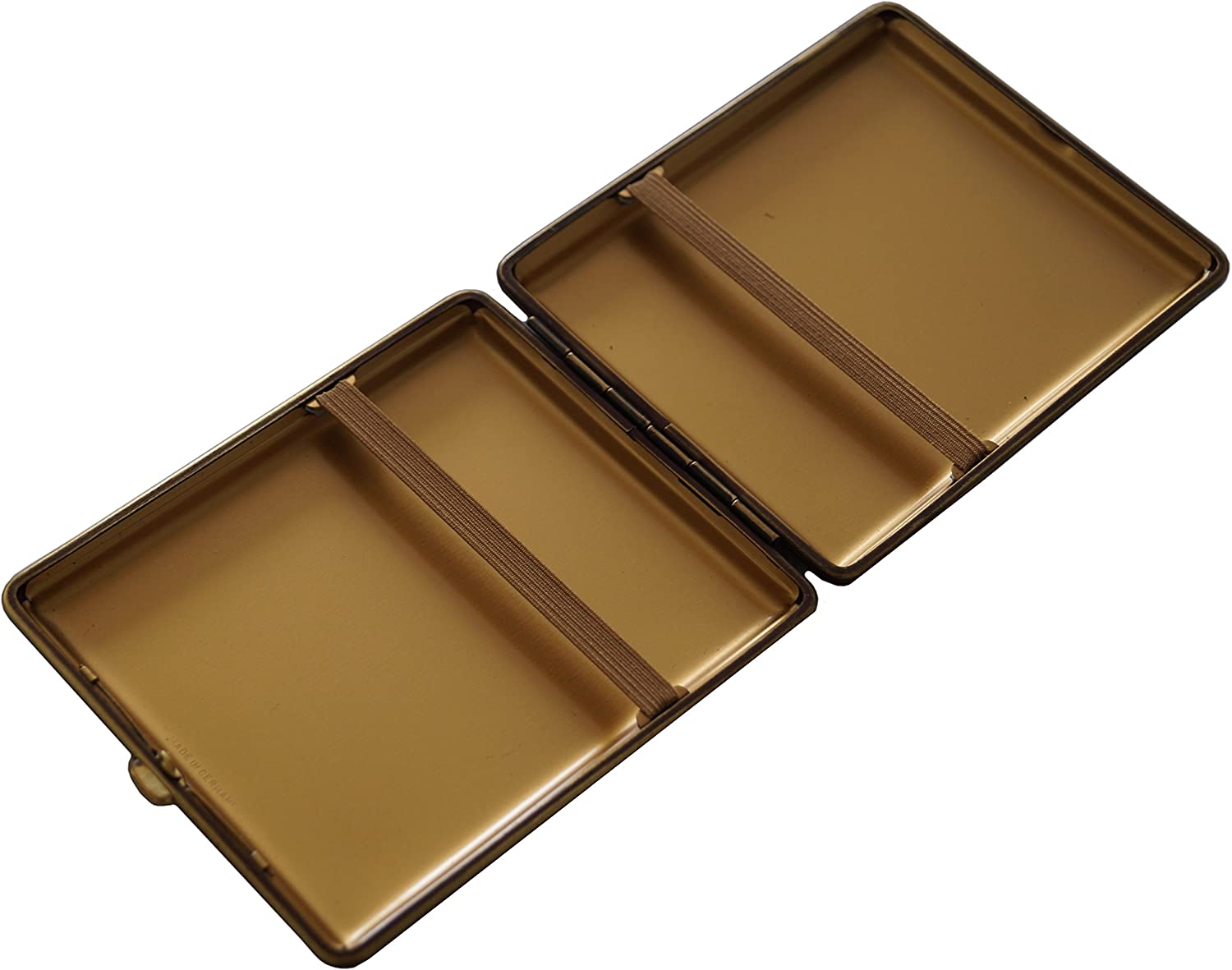 GERMANUS Cigarette Case: "Wild Bull", Made in Germany, 100 mm Length, for 80 mm - 100 mm Cigarettes, Brown, 100 mm , 80 mm , 85 mm - Image 2