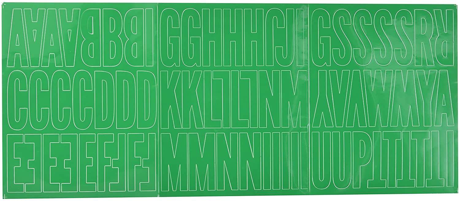 Graphic Products Permanent Adhesive Vinyl Letters and Numbers 3-inch 160/Pkg-Green, 3" - Image 2