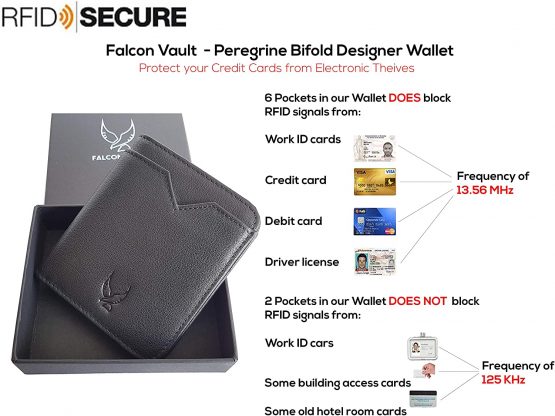 Falcon Vault RFID Blocking Bifold Men’s Wallet - Slim Genuine Italian Leather - Compact Design - Holds Upto 9 Cards - Prevents Identity Theft - Brown - Image 4