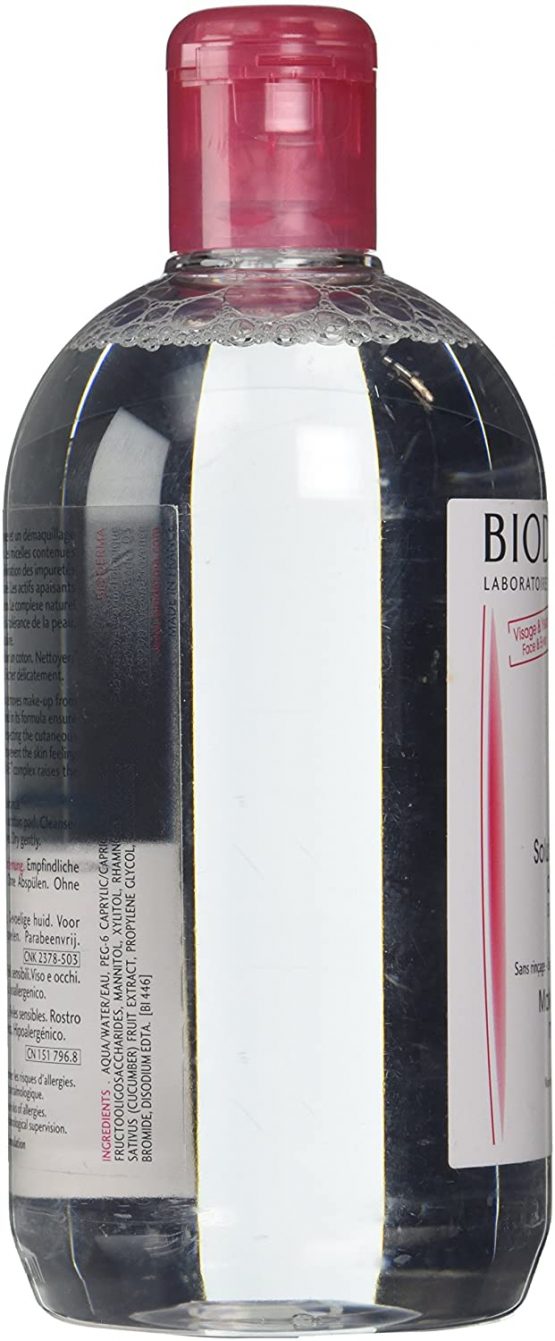 Sensibio by Bioderma H2O: Make-Up Removing Micelle Solution 500ml - Image 4