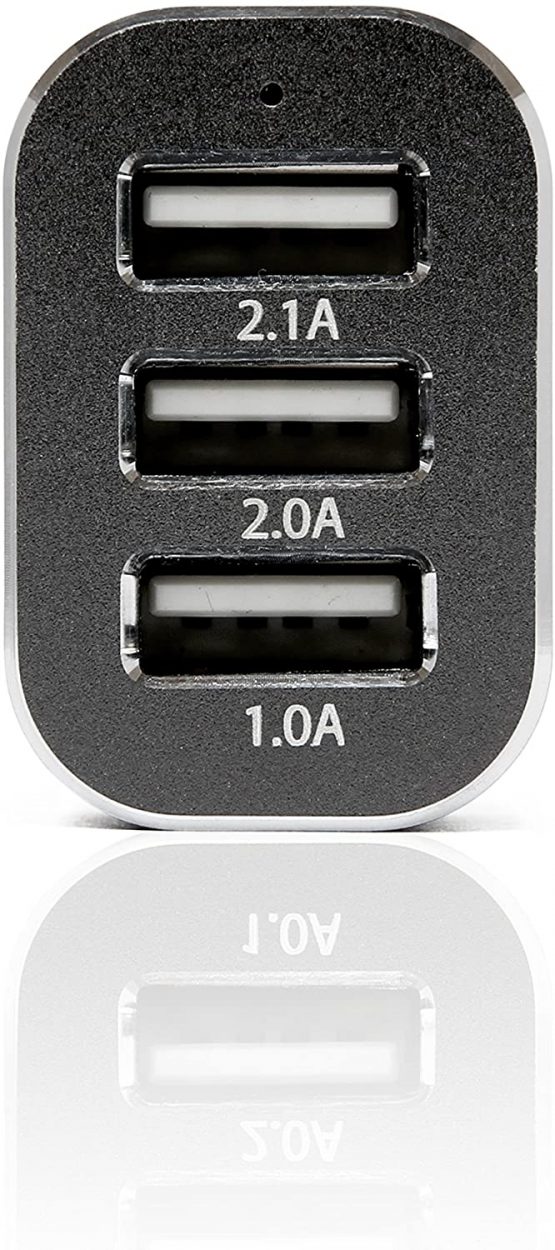 Veho Triple USB 5V 5.1A Car Power Charger for Smartphones & Tablets, Action Cameras, Power Banks, Portable Speakers - Black (VAA-010) - Image 3