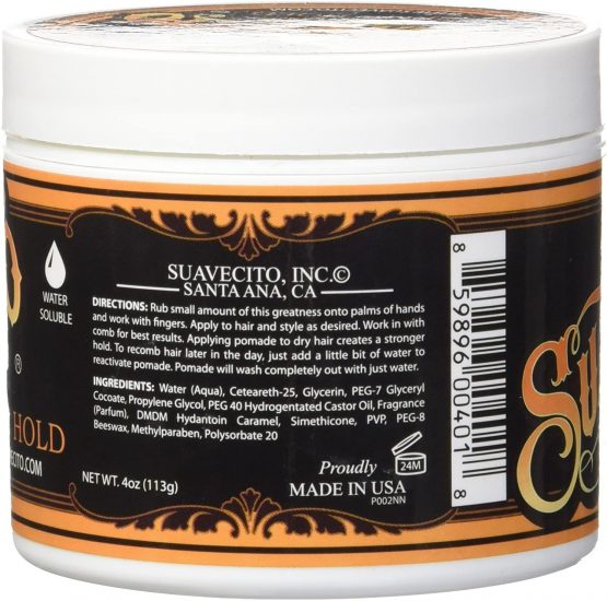 Suavecito Firme Strong Hold Pomade, Strong Hold Pomade For Men, Medium Shine Water Based Wax Flake Free Hair Gel, Easy To Wash Out, All Day Hold For All Hairstyles, 4oz/113g - Image 3