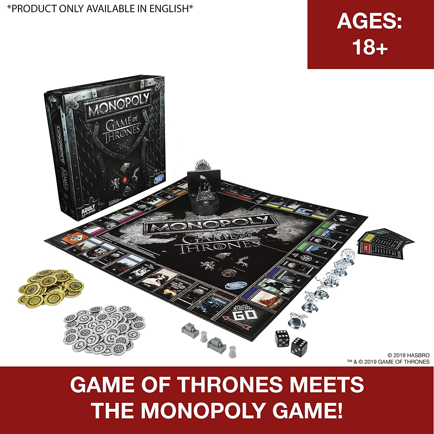Hasbro Gaming Monopoly Game of Thrones Board Game for Adults for 2 to 6 Players, Board Games for Adults (Amazon Exclusive) - Image 2