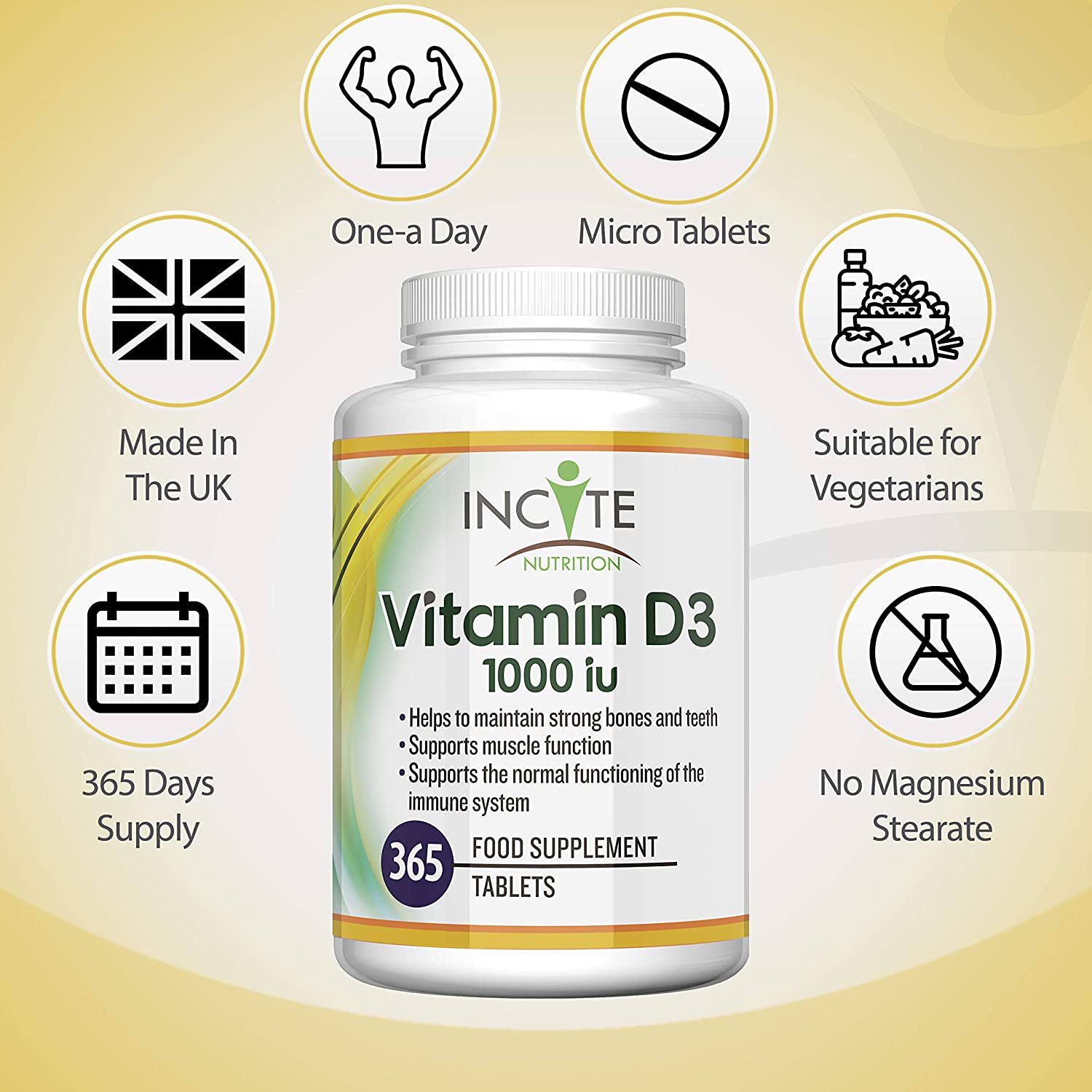 Vitamin D 1000iu, 1+ Year Supply, High Strength 400 Easy Swallow Tablets, One a Day High Strength Cholecalciferol VIT D3 - Image 4