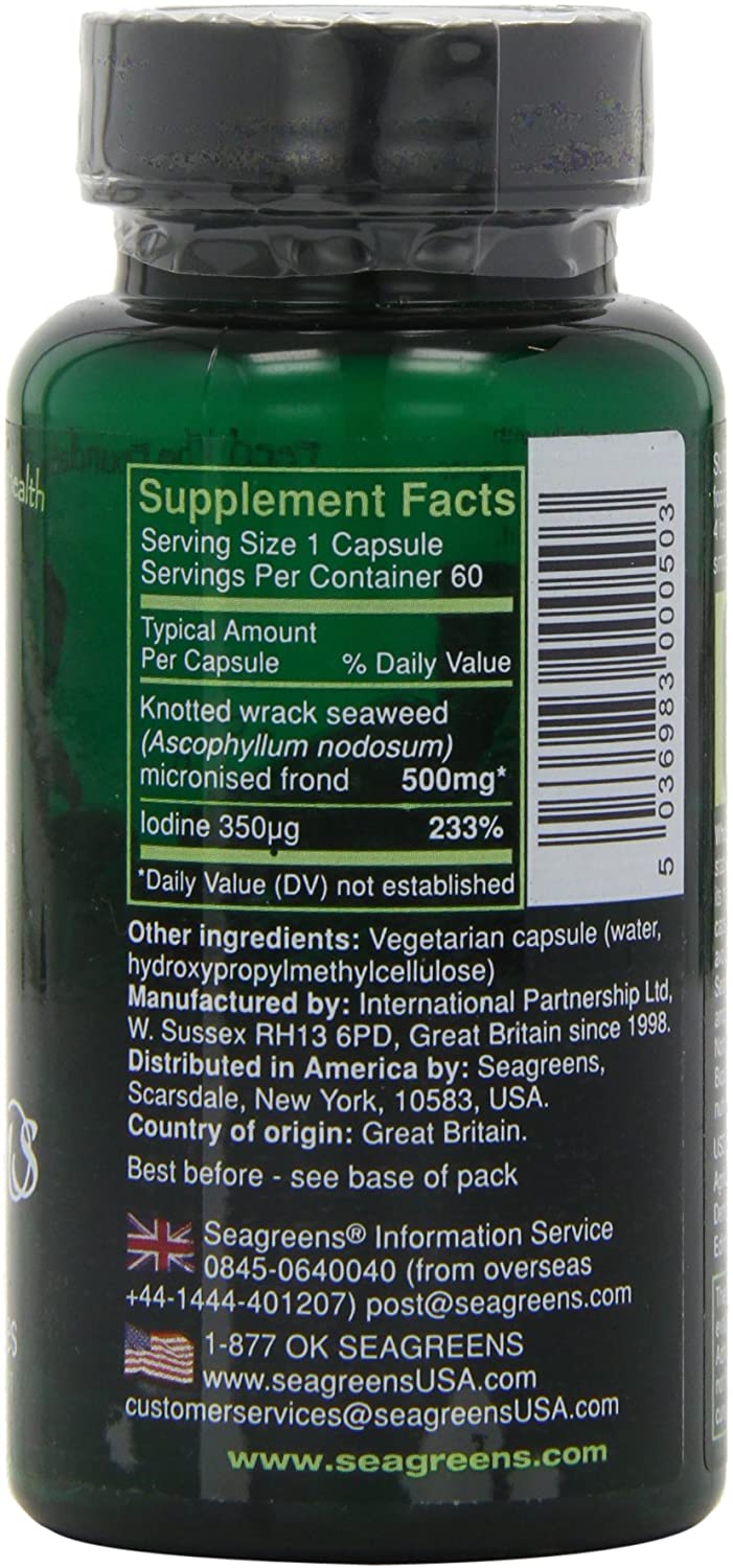 Seagreens Iodine+ Organic Seaweed Supplement, 2 Month Supply, 390mcg Natural Iodine from Seaweed, Vegan, Plant-Based - Image 3