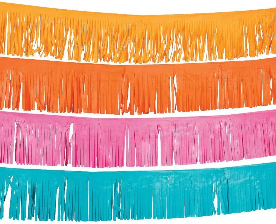 Fun Express Paper Fiesta Fringe Garland - Party Supplies, 39'