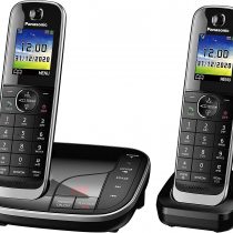 Panasonic KX-TGJ322EB Twin Handset Cordless Home Phone with Nuisance Call Blocker and LCD Colour Display - Black