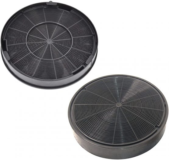 SPARES2GO Anti-Odour Charcoal Carbon Filters for Rangemaster Cooker Hood Vent (200 x 28 mm, Pack of 2)