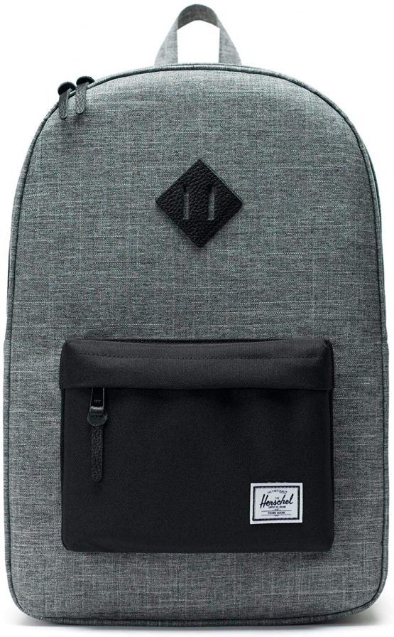 Herschel Heritage Rucksack, 46 cm, 21.5 L, Grey/Black