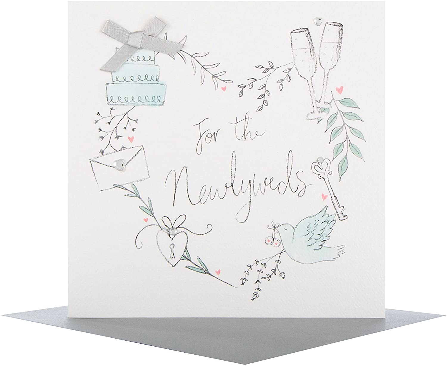Hallmark 25489048 Wedding Card "The Newlyweds" - Medium - Image 3