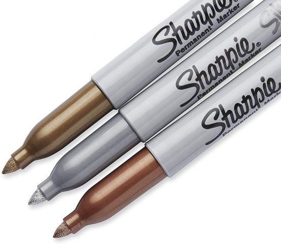 Sharpie Permanent Markers | Fine Tip | Assorted Metallic Colours | 3 Count - Image 3