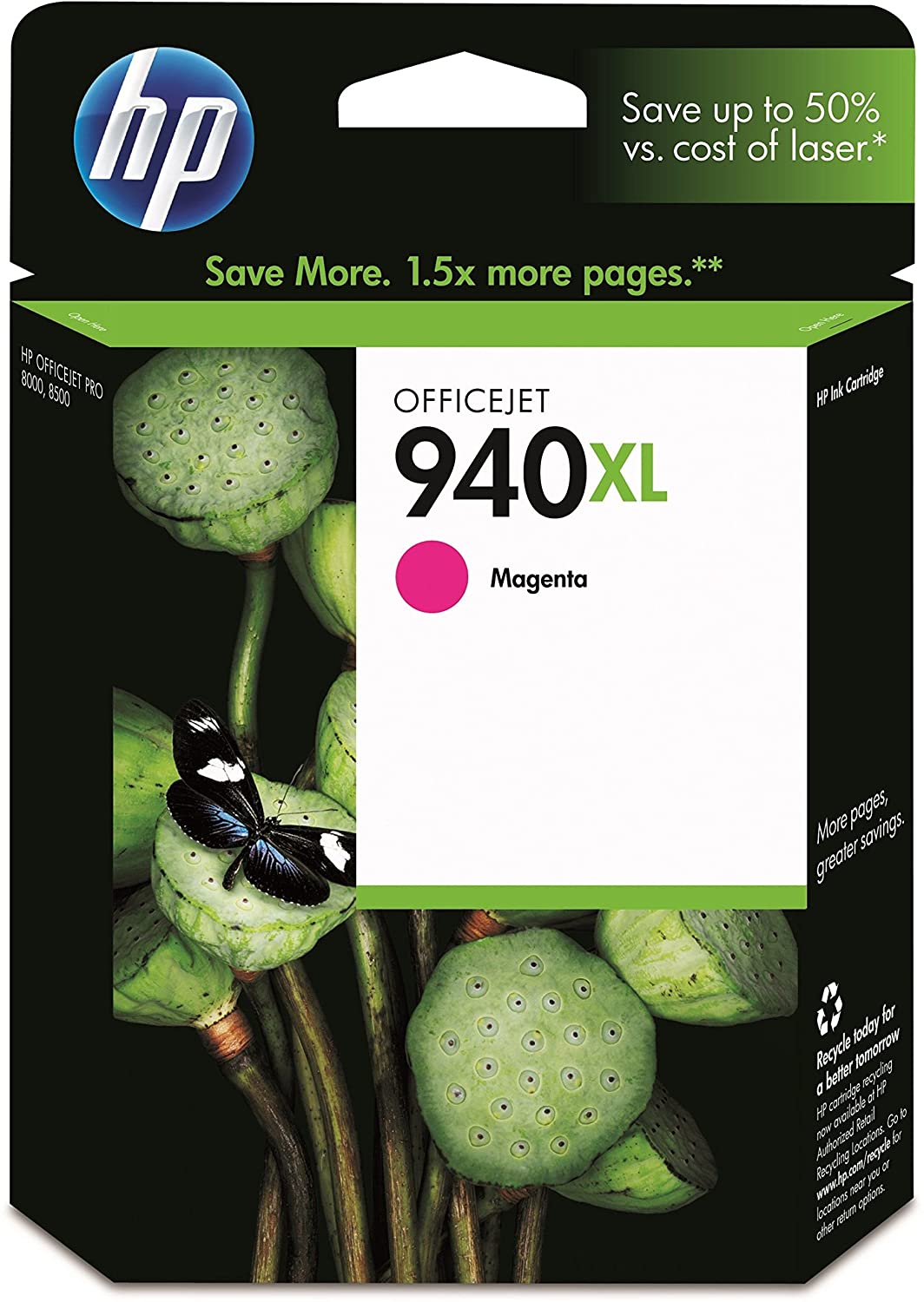 HP 940XL - C4908AE - 1 x Magenta - Ink cartridge - High Yield - For Officejet Pro 8000, 8500, 8500 A909a, 8500A, 8500A A910a