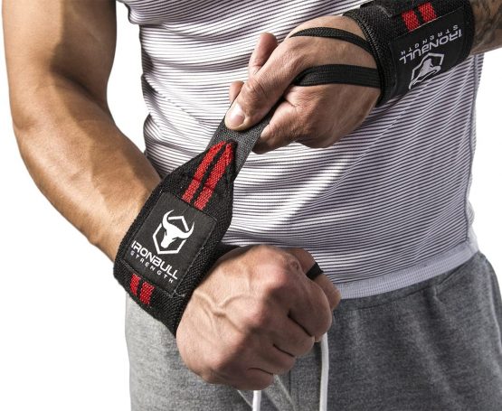Wrist Wraps (20" Premium Quality) & Lifting Straps (Bundle Pack), Heavy Duty Wrist Support with Thumb Loop, Pair of Two Wrist Wraps with Pair of Two Wrist Straps for Weight Training - Image 2