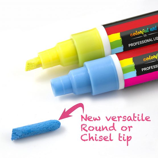Chalktastic Chalk Pens – Set of 8 Liquid Pen Chalkboard Markers for Blackboards, Signs, & Glass - Neon, Dry Erase, Coloured Window Pens - Art Supplies - Image 3