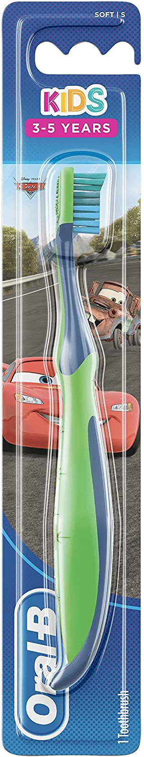 Oral-B Kids Manual Toothbrush Soft Bristles, 3-5 Years Old, Multicolor
