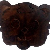 Purpledip Magic Wooden Puzzle Box 'Cute Teddy': Handmade Mystery Keepsake Box Game Gift (11966)