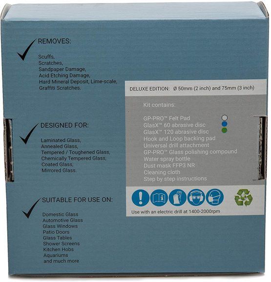 Glass Polish 28004 DIY Glass Scratch Removal kit/xNet™ System/Removes: Scratches, Hard Limescale and Water Deposits, Graffiti and Acid Etching, Surface Marks/Suitable for Any Type of Glass | Deluxe - Image 3