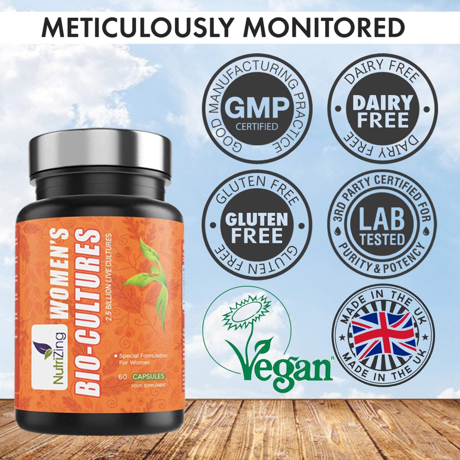 NutriZing Probiotics for Women Gut Health, Scientifically Proven Bio Cultures for Women’s Intimate Flora - Image 4