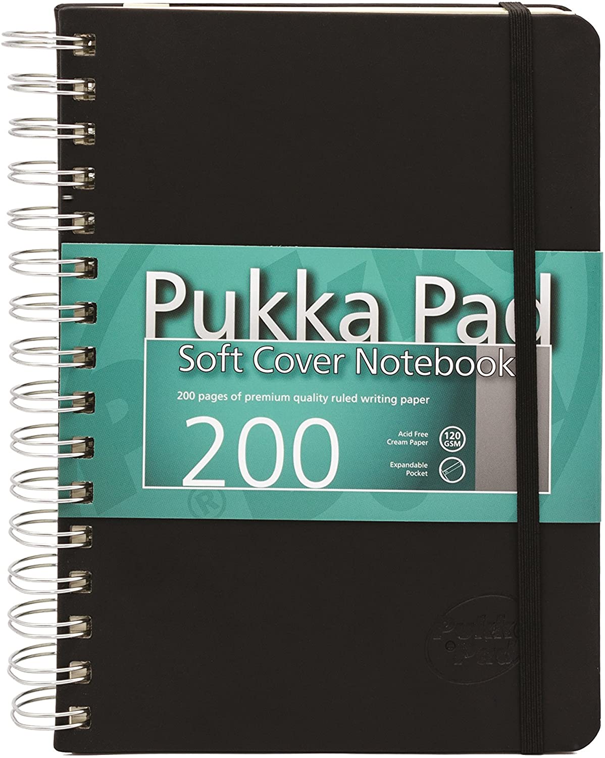 Pukka Pads Wiro A5 Soft Cover Spiral Bound Notebook, black