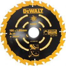 DeWalt DT10304-QZ 190 x 30mm 24-Tooth Corded Extreme Framing Circular Saw Blade