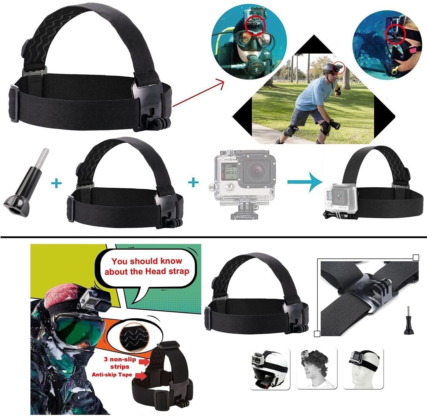 TEKCAM Action Camera Accessories Kit Compatible with GoPro Hero 8 7 6