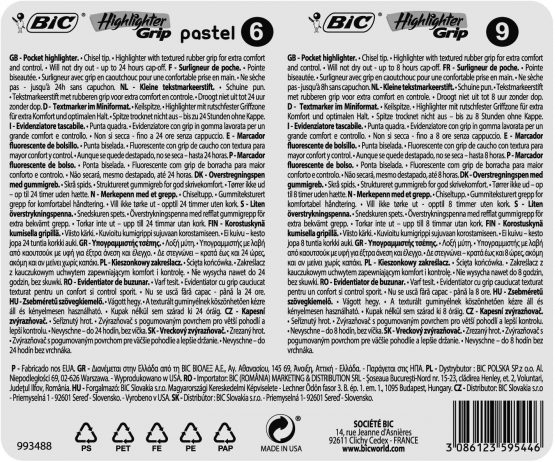 BIC Highlighter Collection Box, Assorted Intense and Pastel Colours, in Convenient Metal Gift Box, Pack of 15 - Image 2