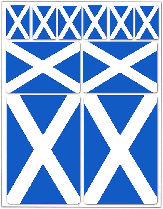 Biomar Labs® 10 x Vinyl Stickers Set Decals Scotland Scottish National Flag Car Motorcycle Helmet D 35