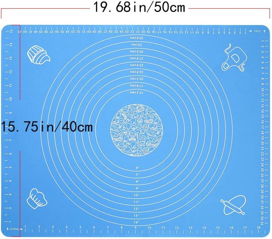 Non-Stick Silicone Baking Pastry Mat - 19.7''x15.8'' - Non-Slip Silicone Fondant Mat - Dough Rolling Mat with Measurement BPA Free (Large) - Image 2