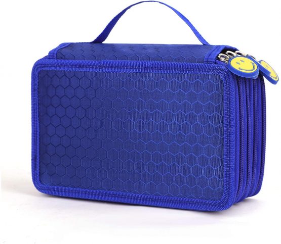 72-Slots Large Capacity Pencil Case Bag 4-Layer Pen Pencil Case Pouch Holder for Teen Boys Girls, Big Capacity Pencil Pen Case with Handle Zipper Stationery Desk Organizer for School Office Supplies - Image 4