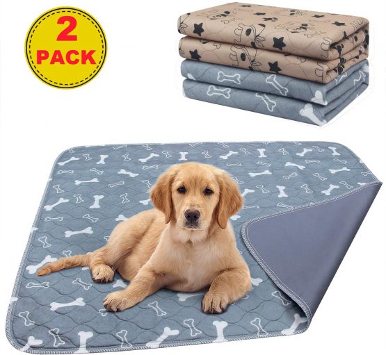 AK KYC Large Puppy Training Pads (80x90cm) 2 Pack Machine Washable Pee Pads for Dogs Super Absorbency Pet incontinence pads