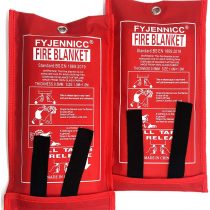 Fiberglass Fire Blanket with Flame-retardant cotton tapes, 39.3×39.3 Inches, 2Pack