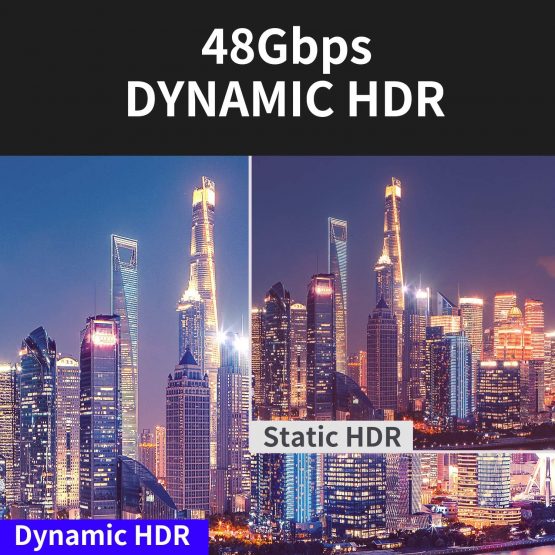 8K HDMI 2.1 Cable, 8K High Speed 48Gbps HDMI Cable, Lcueguk Nylon Braided HDMI Cord, 8K 60Hz 4K 120Hz, Dolby Vision HDR10, eARC, Compatible with UHD TV/Blu-ray/PS4/5 Xbox Projector-2Meter - Image 4