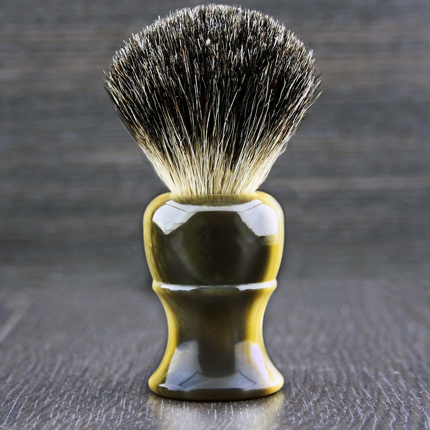 Black Badger Hair Bristles Men's Shaving Brush in Resin Handle Perfect For Clean Shave - Image 2