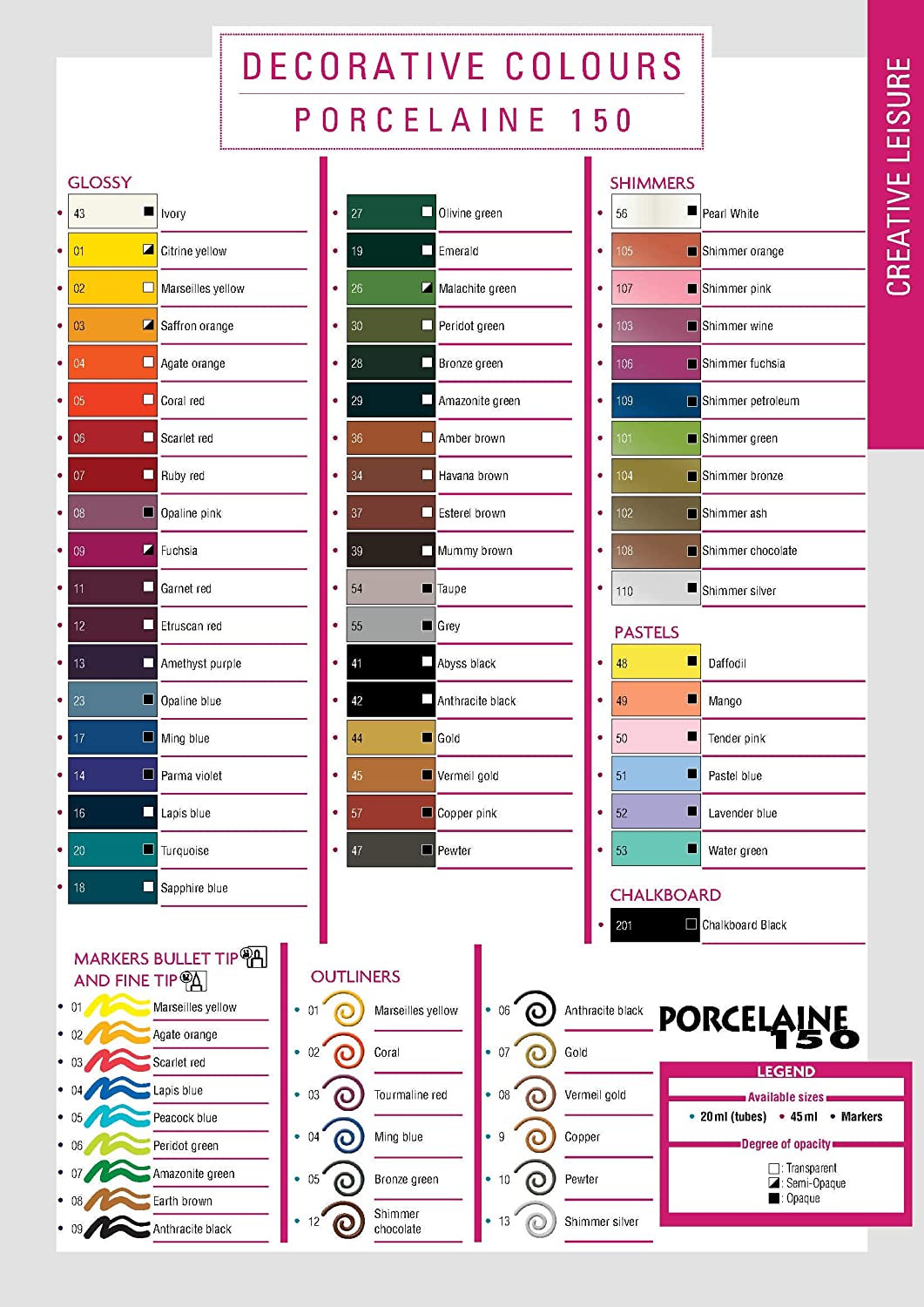 Pebeo 024-043 Porcelaine 150 Paint, 45 ml, Ivory, 45 ml (Pack of 1) - Image 2