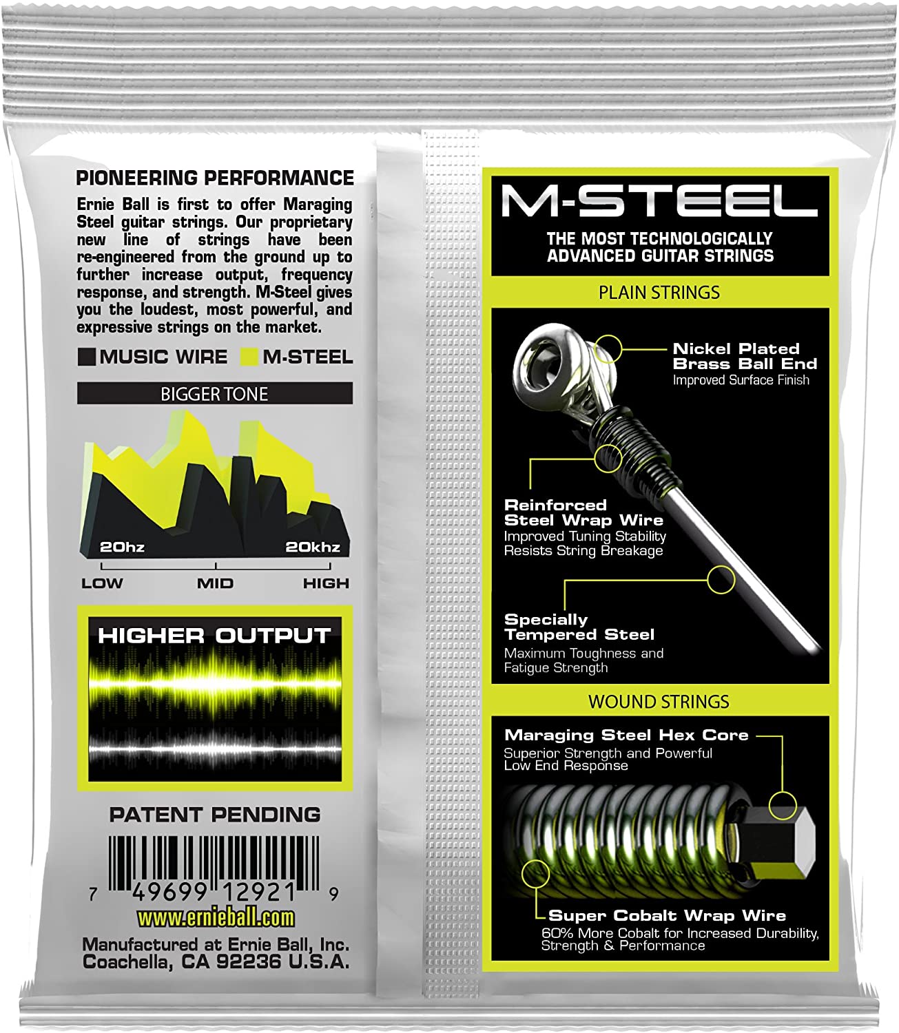 Ernie Ball P02921 Regular Slinky M-Steel Electric Guitar Strings - 10-46 Gauge, Regular (10-46) - Image 2