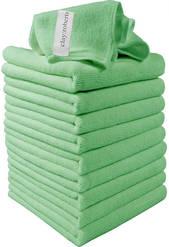 Clay Roberts Microfibre Cleaning Cloths, 40cm x 30cm - Pack of 10