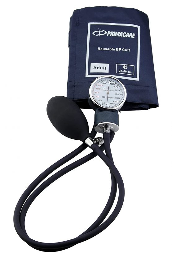 Primacare DS-9181-BL Professional Aneroid Sphygmomanometer and Sprague Rappaport Stethoscope, Manual Blood Pressure Kit with Cuff and Carrying Case, Blue - Image 2