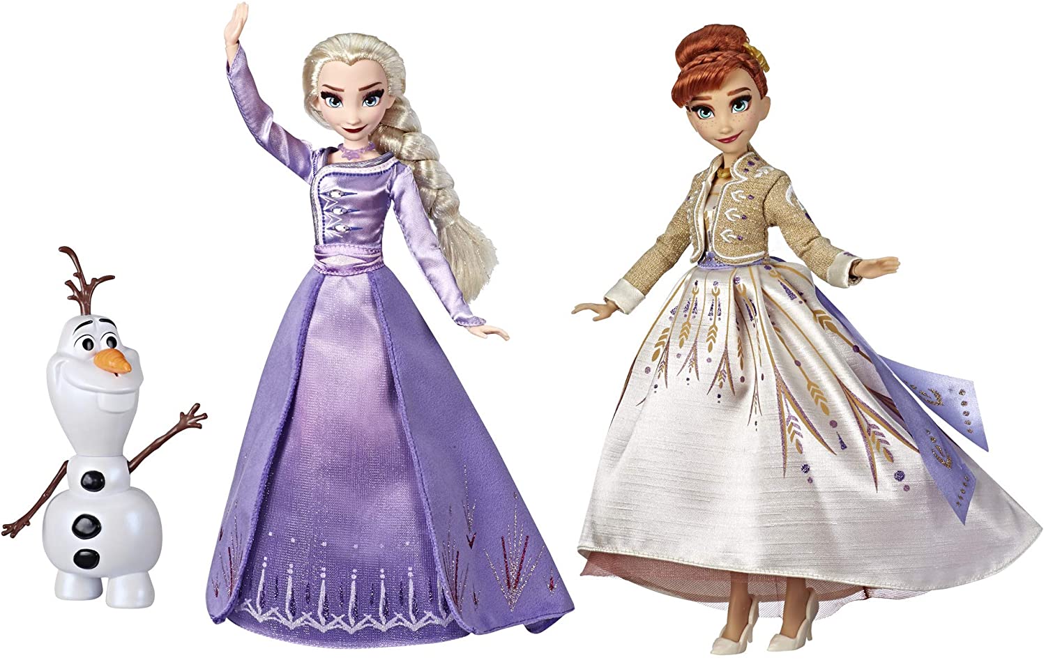 Disney Frozen Elsa, Anna and Olaf Fashion Doll Set including Dresses and Shoes Inspired by Disney's Frozen 2