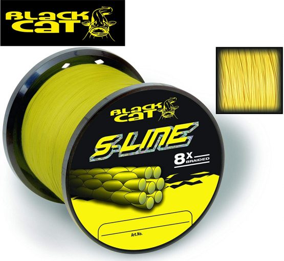 Black Cat Unisex – Adult's, ø0,55mm 450m 70kg,154lbs Gelb, Diameter: 0.55 mm, S-Line 450 m, 70 kg, 154 lbs, Yellow, 0,55 mm