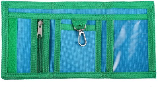 RFID Blocking Wallet for Kids / Slim Cartoon Wallet with Zippered Pocket / Trifold Canvas Outdoor Sports Wallet , Dinosaur - Image 2
