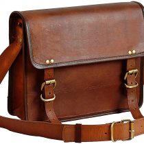 13" Leather Messenger Bag Laptop case Office Briefcase Gift for Men Computer Distressed Shoulder Bag
