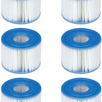 Intex B01DEMGBAI Intex-29001E PureSpa Type S1 Easy Set Pool Filter Cartridges, (6 Fil, Blue, Pack Of 1