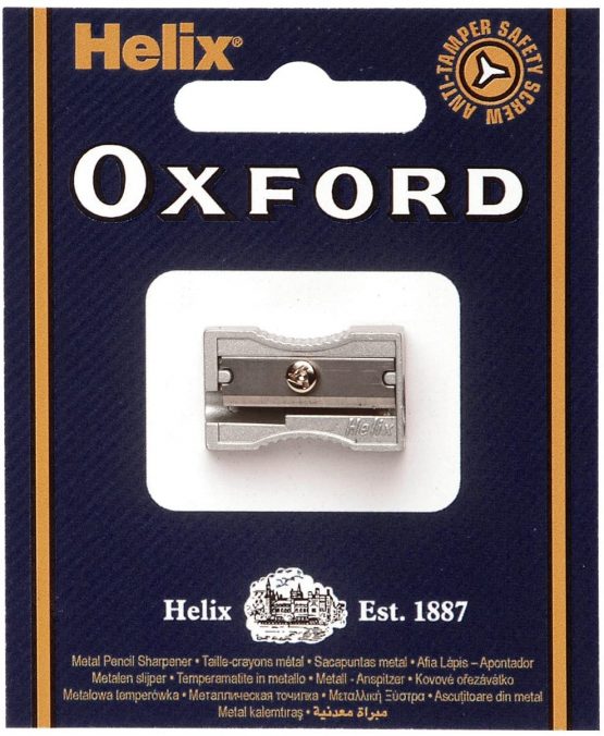 Helix Oxford Single Hole Metal Pencil Sharpener