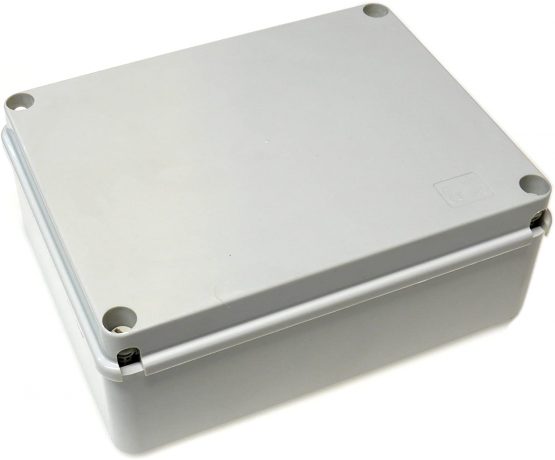 Junction Box with hinged lid Cover Door 240mm x 190mm x 90mm Waterproof IP56 PVC Plastic Adaptable Enclosure Outdoor Lighting Cable Electrics Connection - Image 2