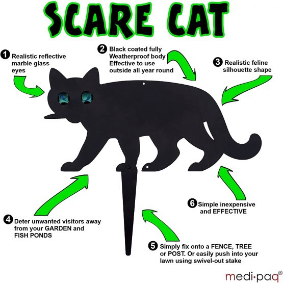 Medipaq 2X Garden Scare Cat with Reflective Marble Eyes - Cat Deterrent (Double Pack) - Image 2
