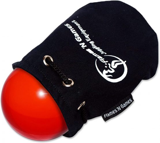Flames N Games Juggle Dream Practice Contact Ball + Suede Bag - Pro Contact Balls for all Abilities. Available in 3 sizes and 5 colours!! (Red, 70mm) - Image 4