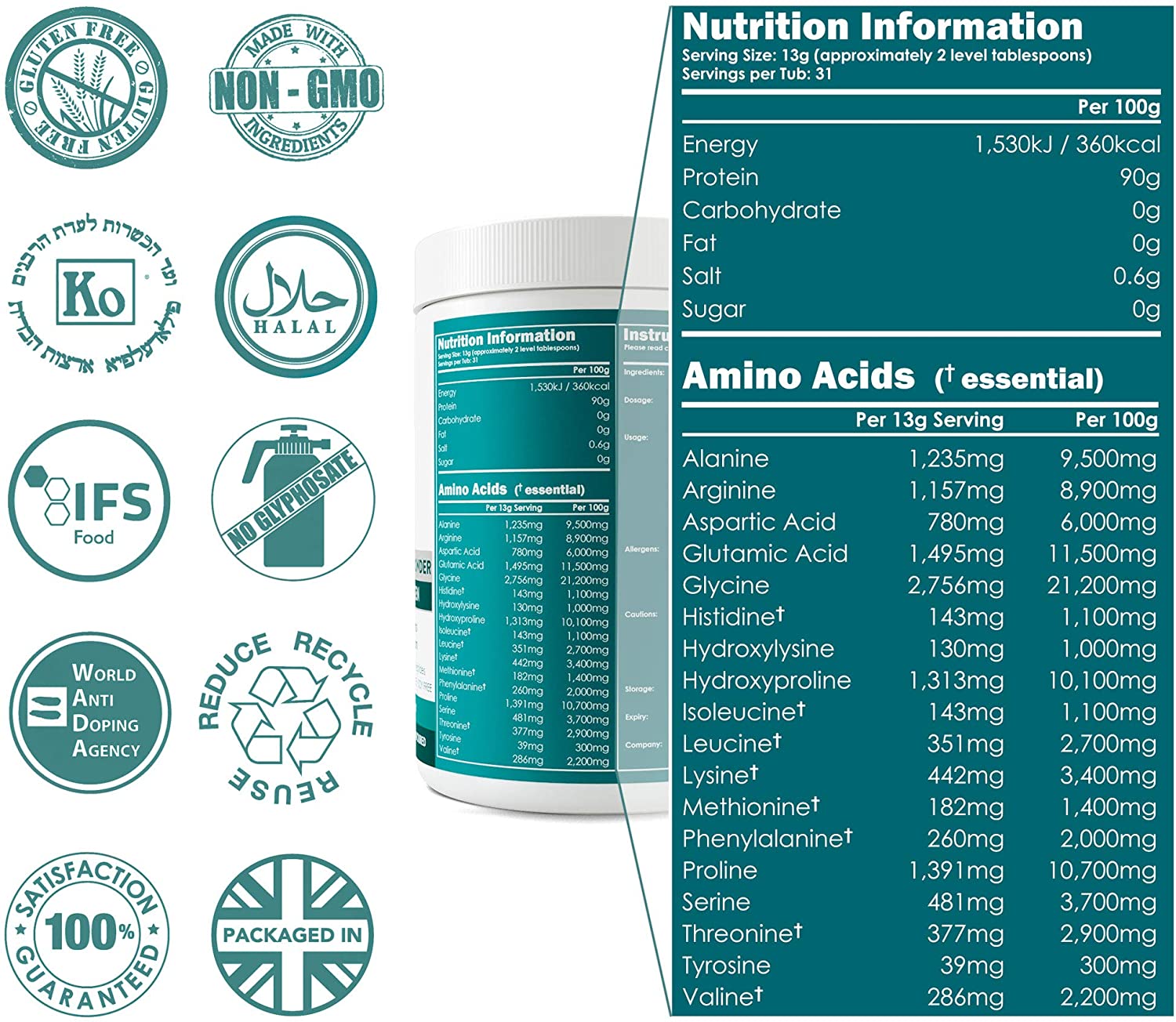 High Protein Marine Collagen Powder, Collagen Supplements Regeneration, Quality Collagen Powder Supplement - Image 3