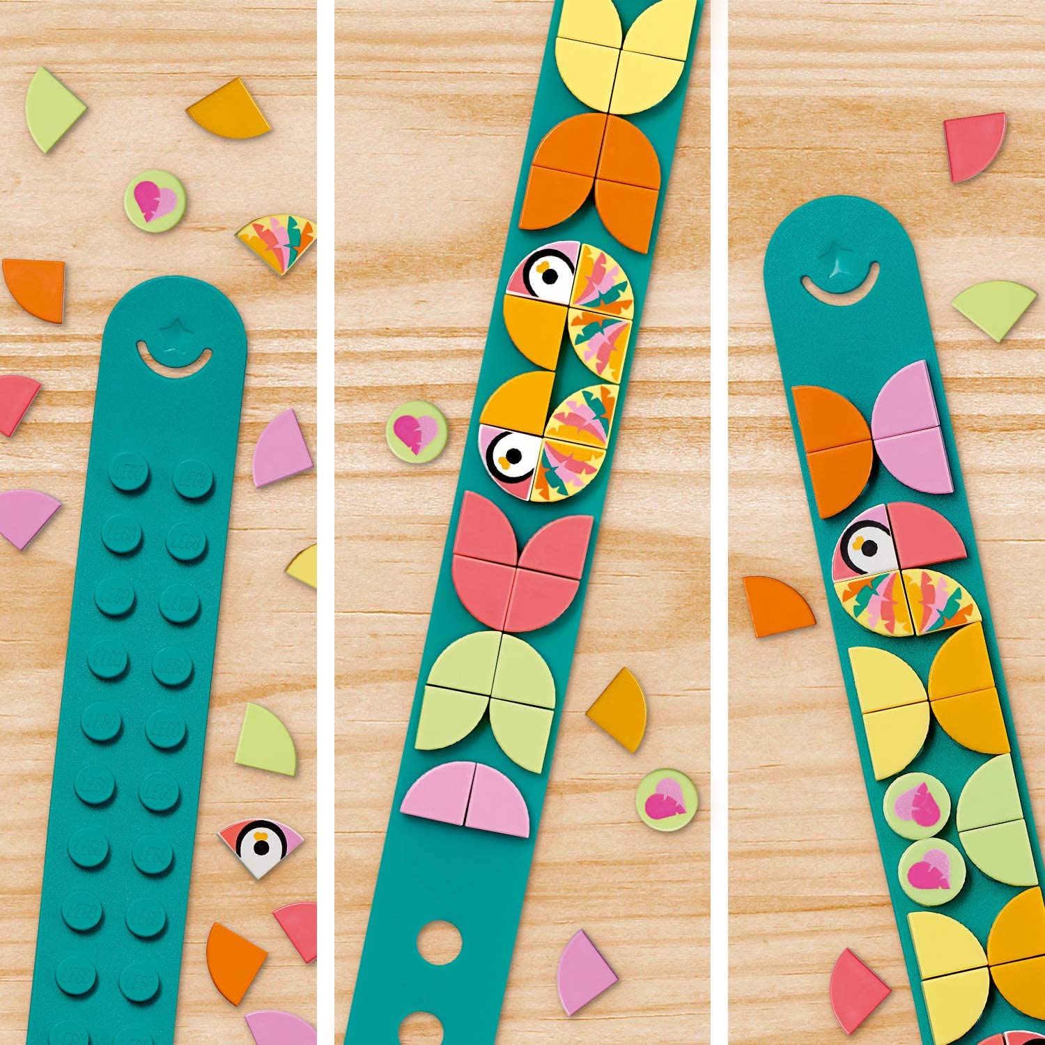 LEGO 41912 DOTS Love Birds Bracelet DIY Jewellery Beads Set, Art and Craft for Kids, Building Set, 7 inches - Image 4